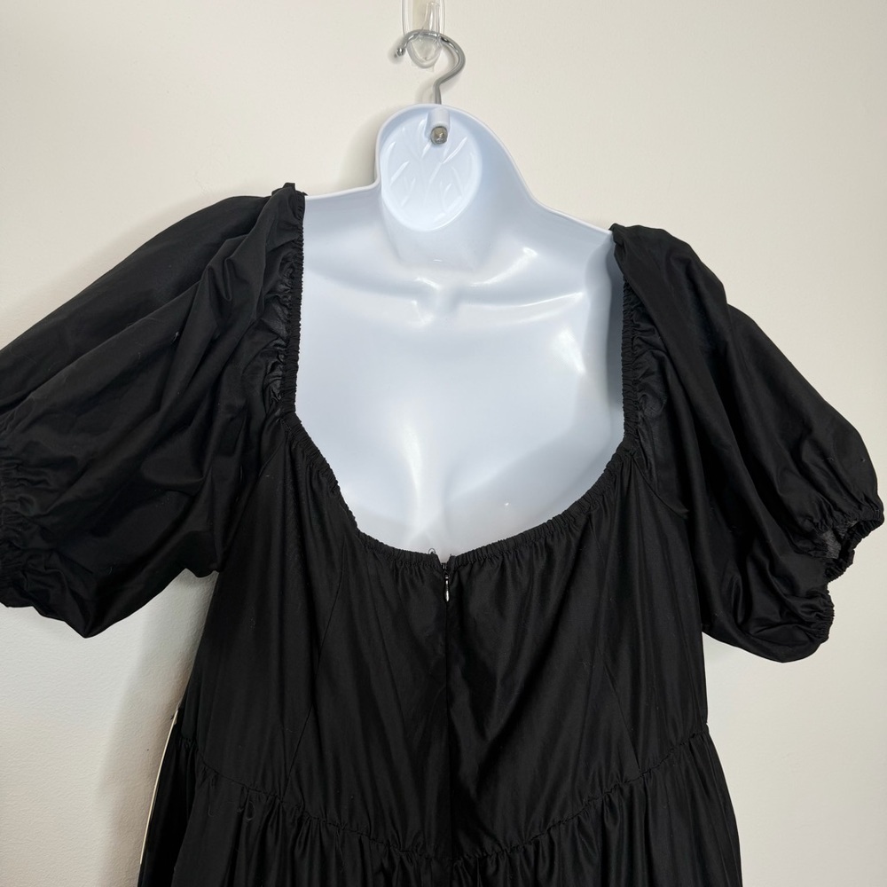 Eloquii Black Puff Sleeve Tiered Maxi Dress - Picture 8 of 12